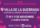 EL PRÓXIMO CURSO DE MANIPULACIÓN HIGIÉNICA DE ALIMENTOS SE REALIZARÁ EN VILLA DE LA QUEBRADA