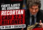 MAS AJUSTES DE MILEI EN EDUCACION A HORAS DE LA MARCHA UNIVERSITARIA