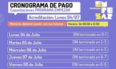 EL LUNES 4 DE JULIO INICIA EL PAGO A BENEFICIARIOS DEL PROGRAMA EMPEZAR