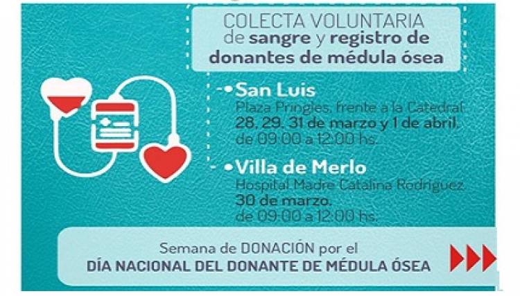COLECTA VOLUNTARIA DE SANGRE Y REGISTRO DE DONANTES DE MÉDULA ÓSEA