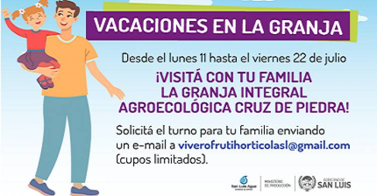 EN ESTAS VACACIONES DE INVIERNO, VISITÁ LA GRANJA INTEGRAL AGROECOLÓGICA