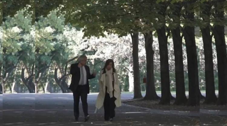 ALBERTO Y CRISTINA ALMORZARON EN OLIVOS