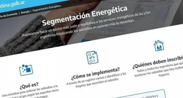 SUBSIDIOS A LA LUZ Y EL GAS: "EL 50% YA COMPLETÓ EL FORMULARIO"