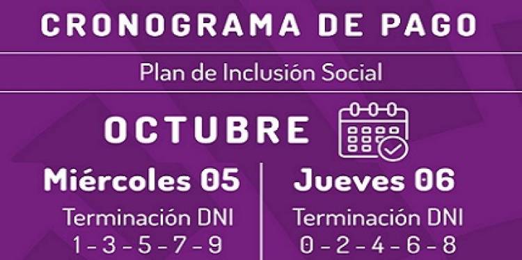 ESTE MIÉRCOLES Y JUEVES COBRARÁN LOS BENEFICIARIOS DE INCLUSIÓN SOCIAL