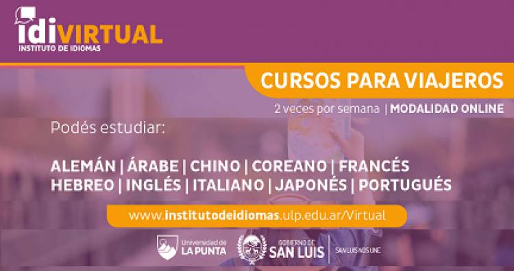 EL INSTITUTO DE IDIOMAS DE LA ULP DICTA CURSOS PARA VIAJEROS